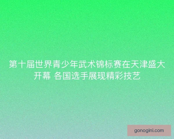 第十届世界青少年武术锦标赛在天津盛大开幕 各国选手展现精彩技艺